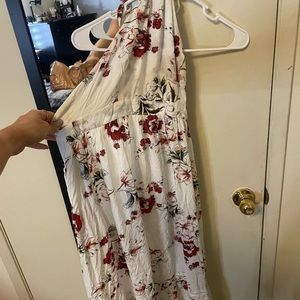 Halter dress with flowers